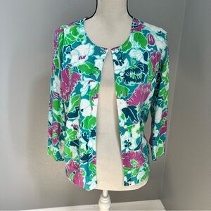 Talbots Multicolor Floral Blazer